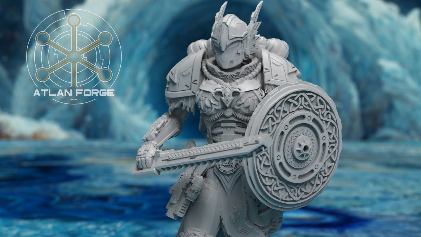 3d Printed Asgardian Shield Maidens x5 by Atlan Forge Miniatures