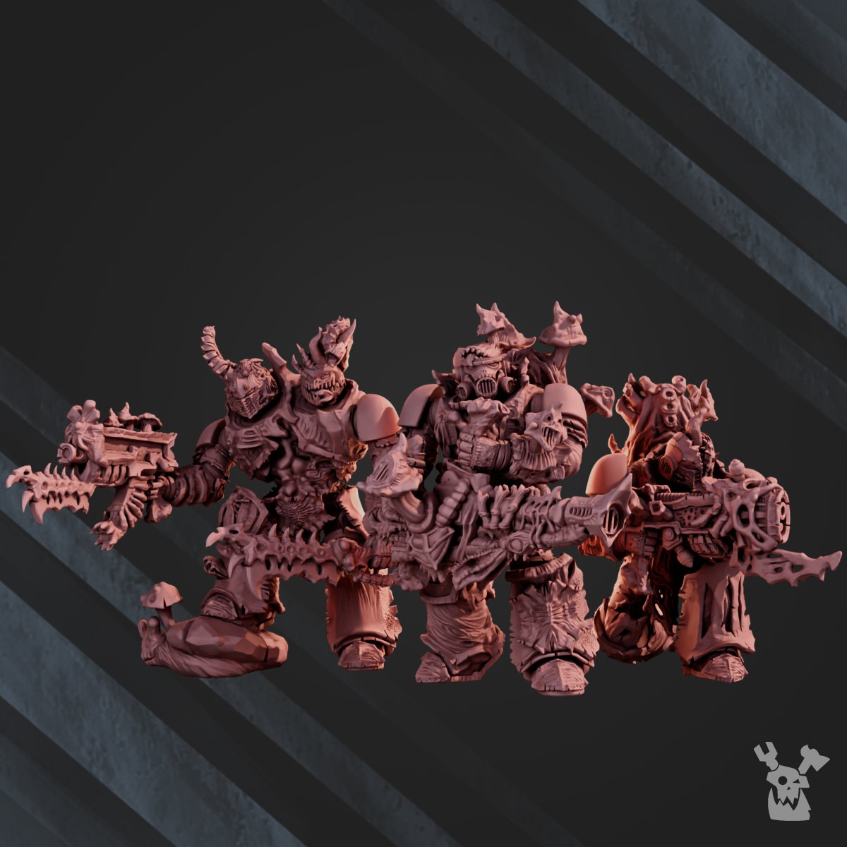 3d Printed Pandemic Warriors x5 by DakkaDakka Miniatures