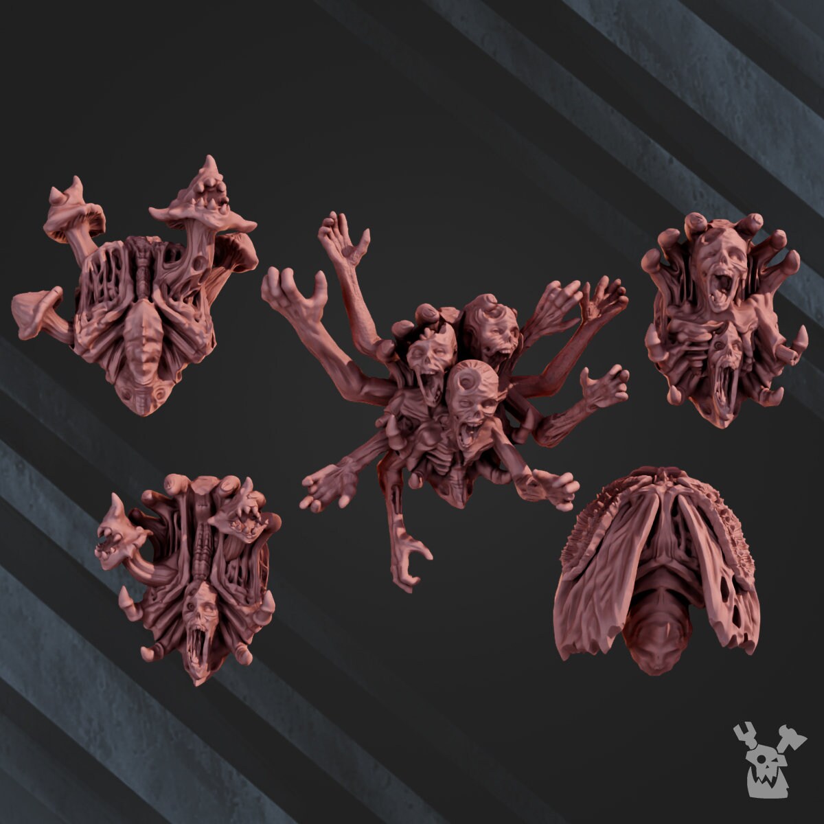 3d Printed Pandemic Warriors x5 by DakkaDakka Miniatures