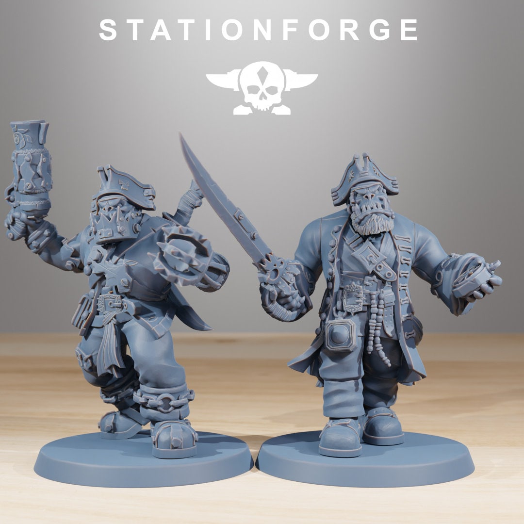 3D Printed Orkaz Pirates x10 by StationForge Miniatures