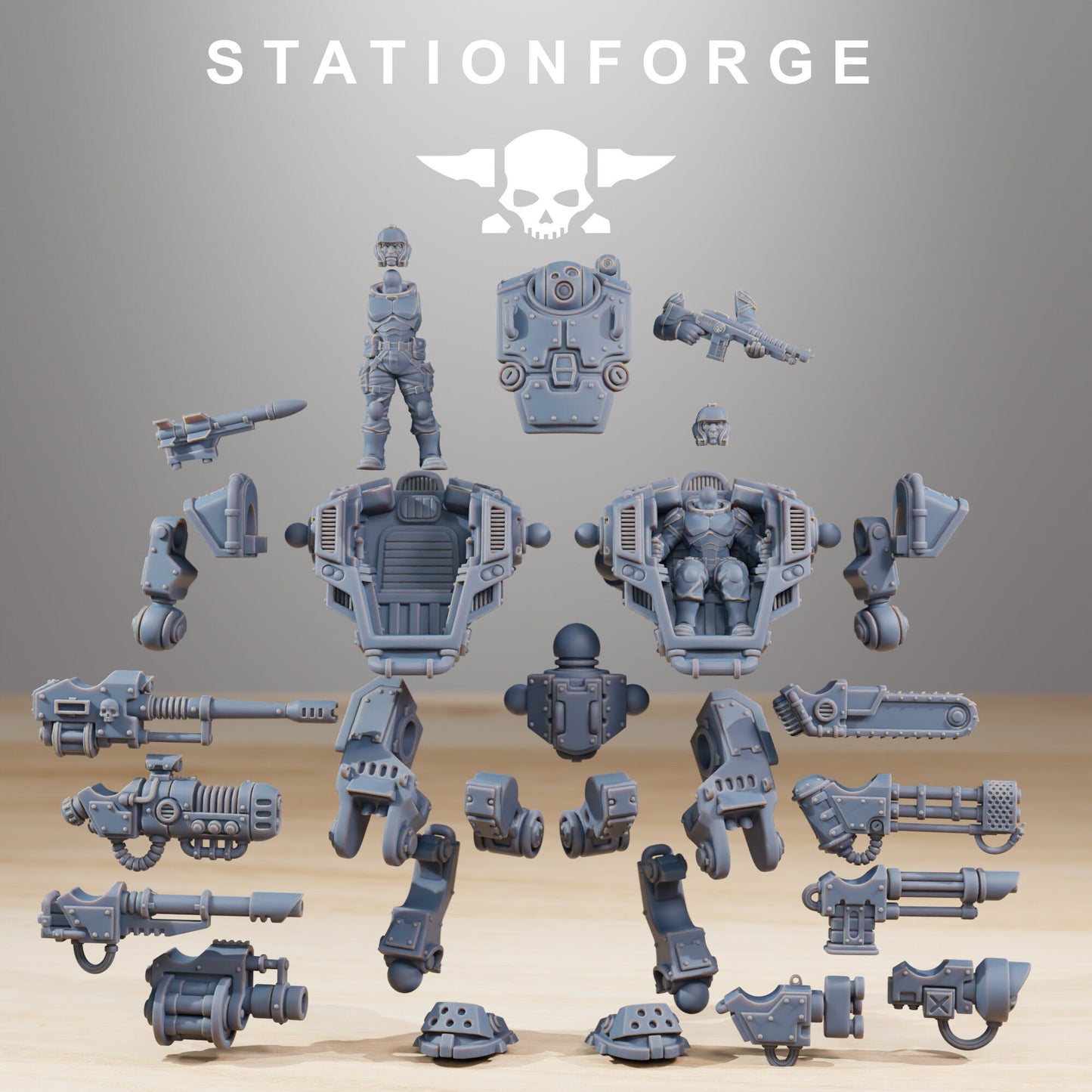 3D Printed NationalGuard Warmech by StationForge Miniatures