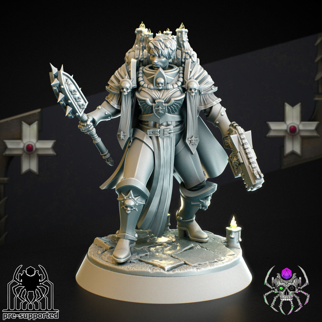 3d Printed Chaplain Widow by EightLegs Miniatures