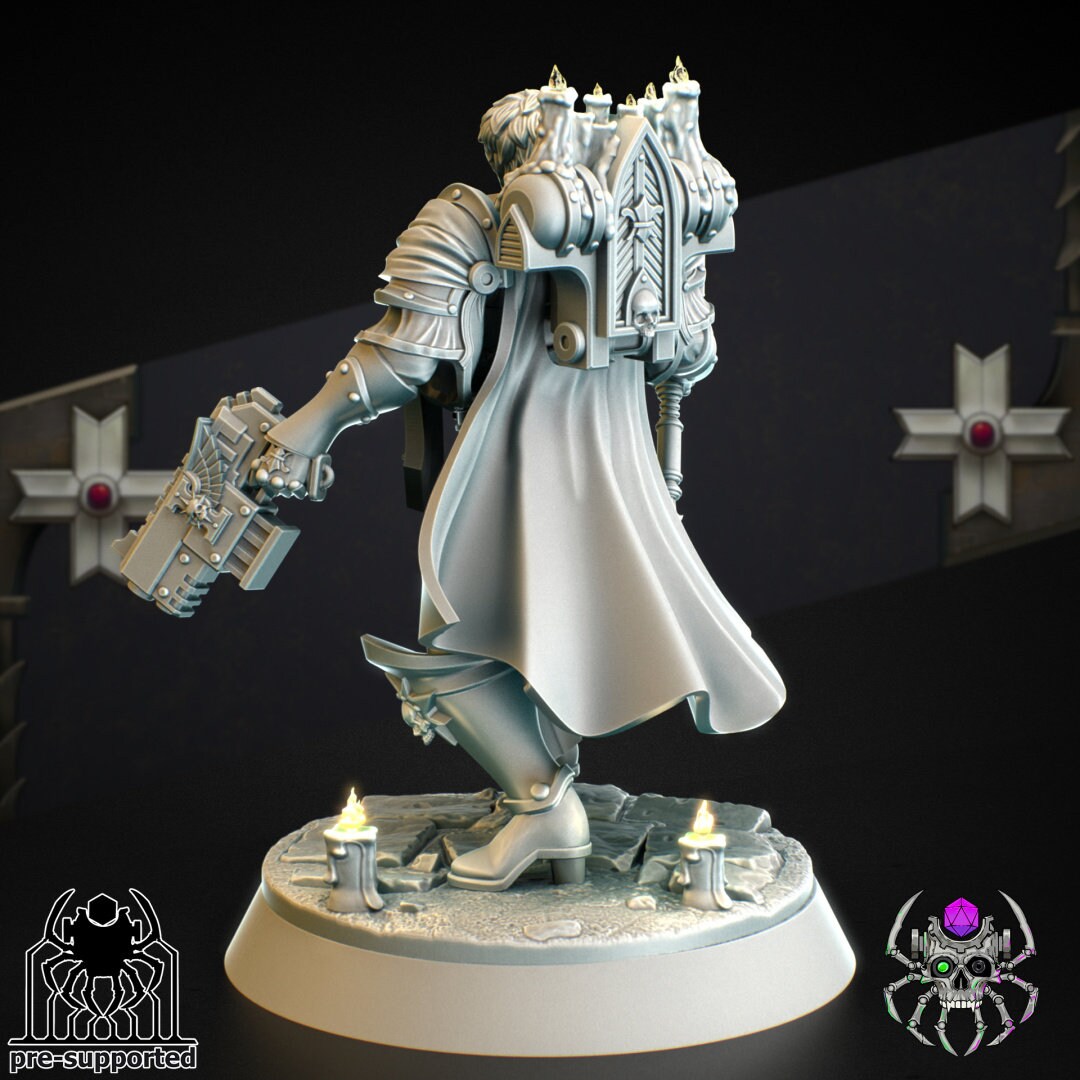 3d Printed Chaplain Widow by EightLegs Miniatures