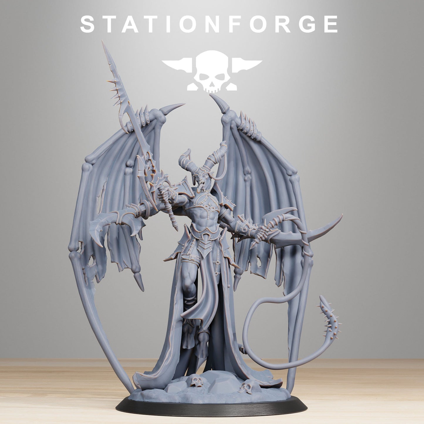 3D Printed Demon Queen by StationForge Miniatures