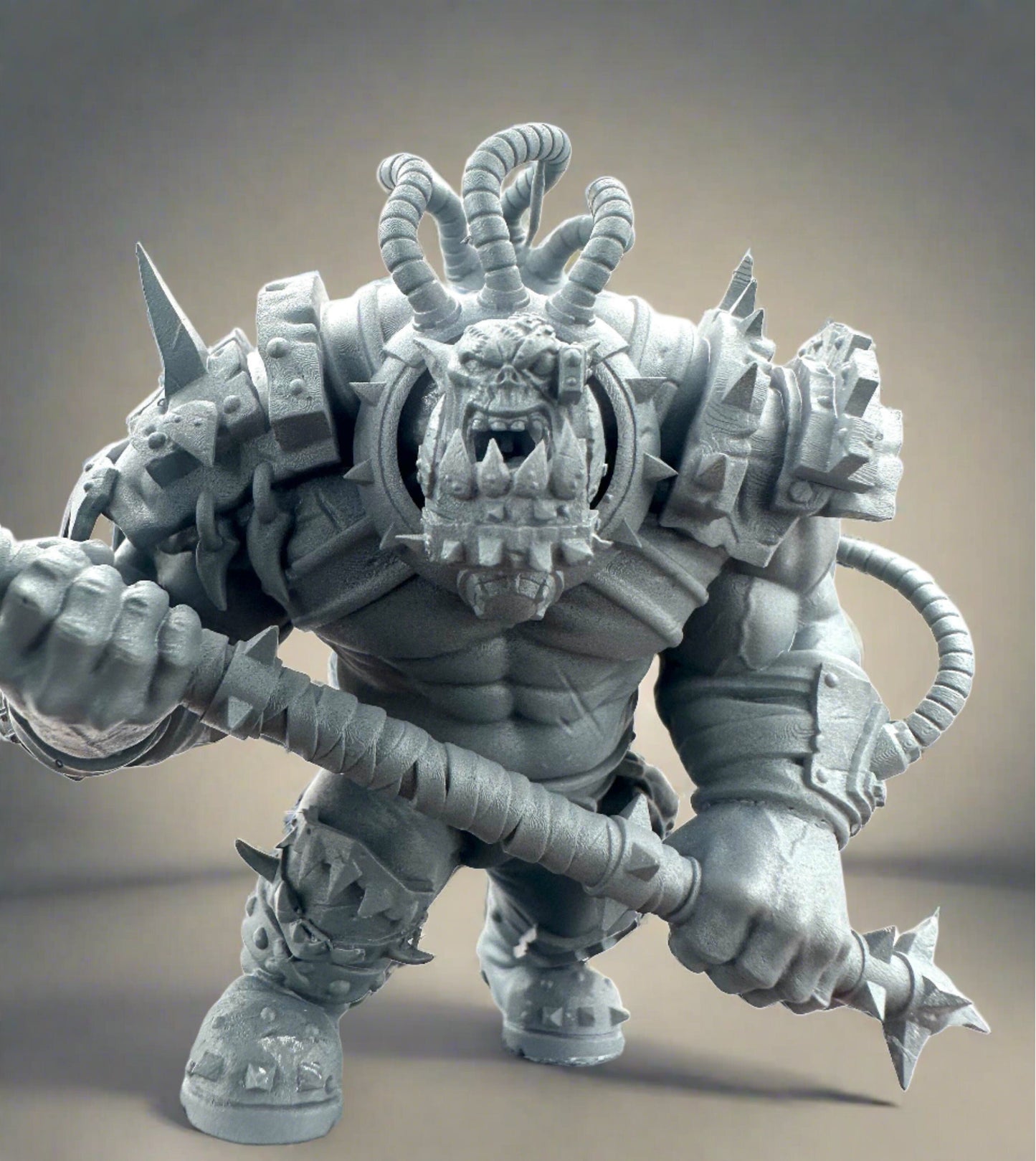 3d Printed Ork Brute Warboss by Meshbrain Labs Miniatures