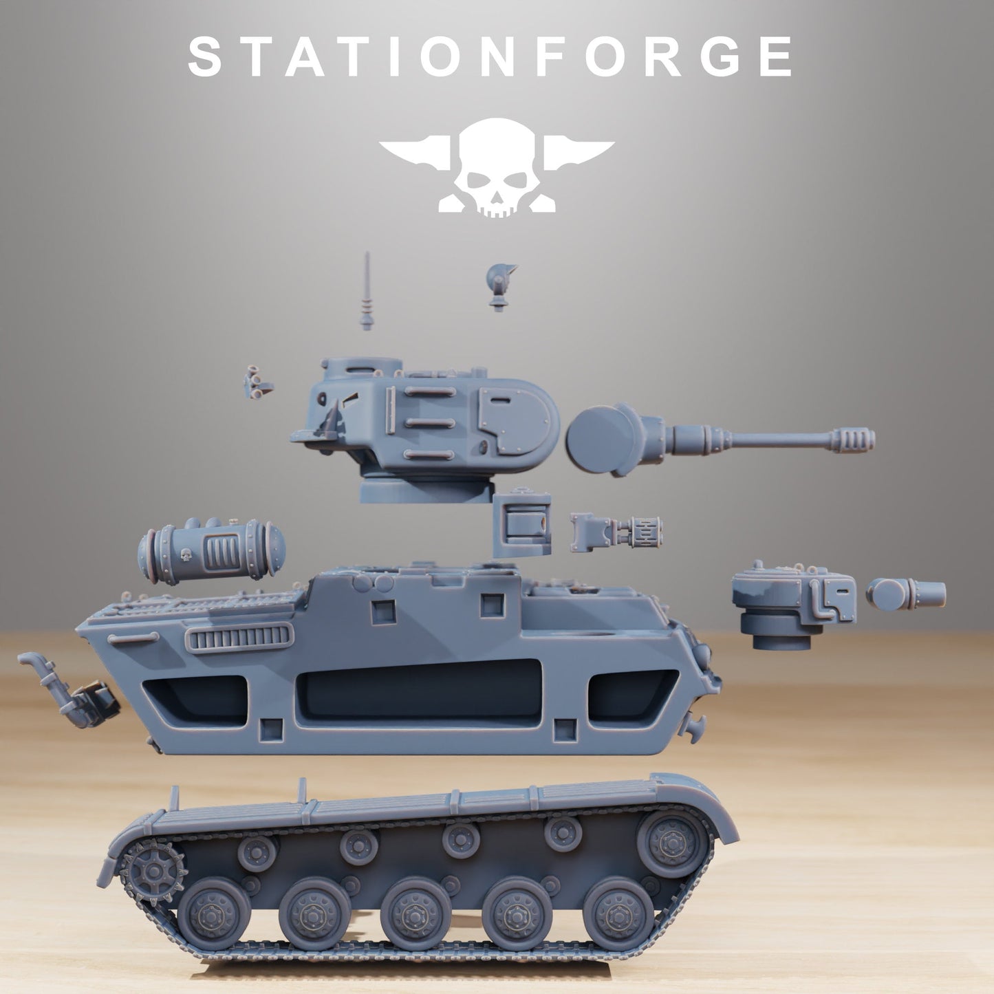 3D Printed GrimGuard Heavy Tank by StationForge Miniatures