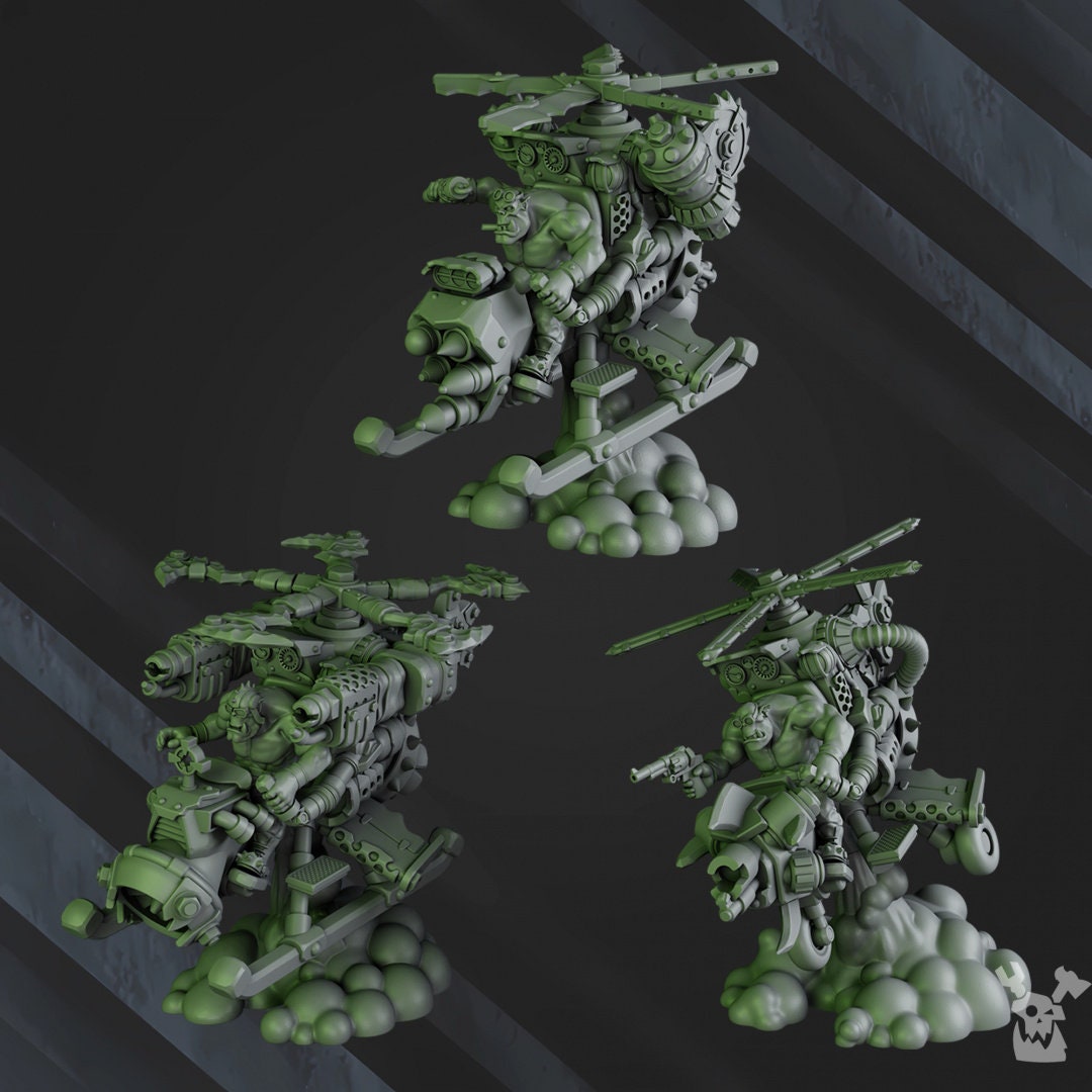 3d Printed Ork Spinny Flyaz by DakkaDakka Miniatures