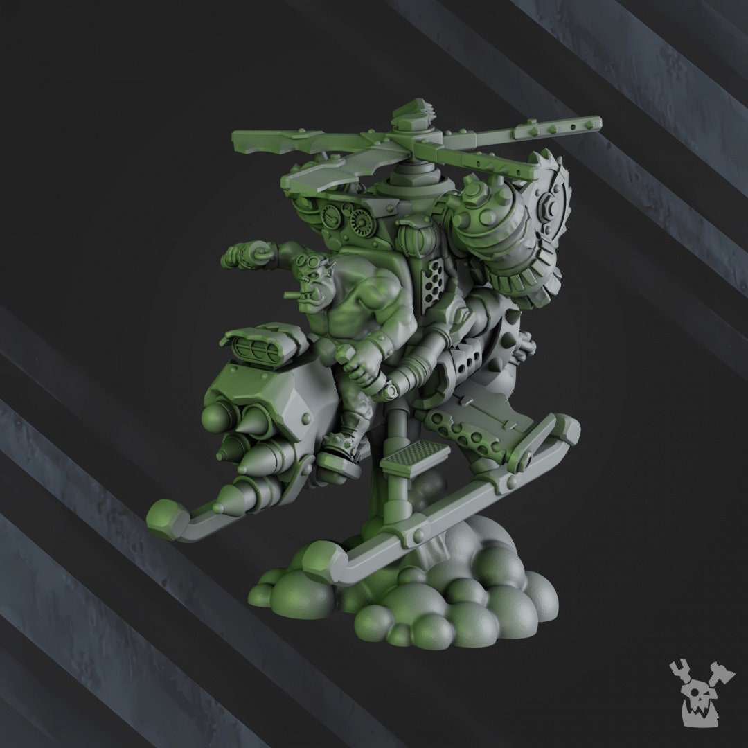 3d Printed Ork Spinny Flyaz by DakkaDakka Miniatures