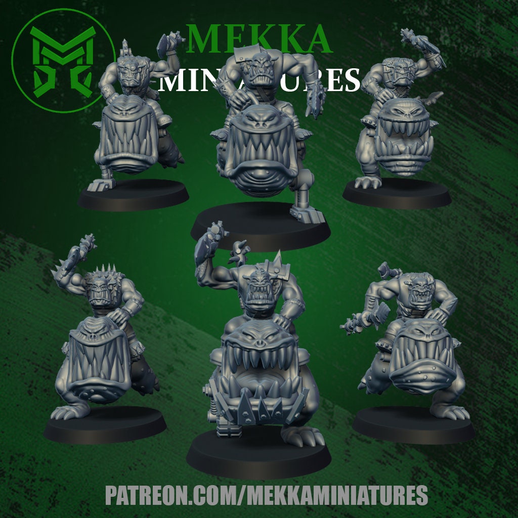 3d Printed Orc Chompa Riders by Mekka Miniatures