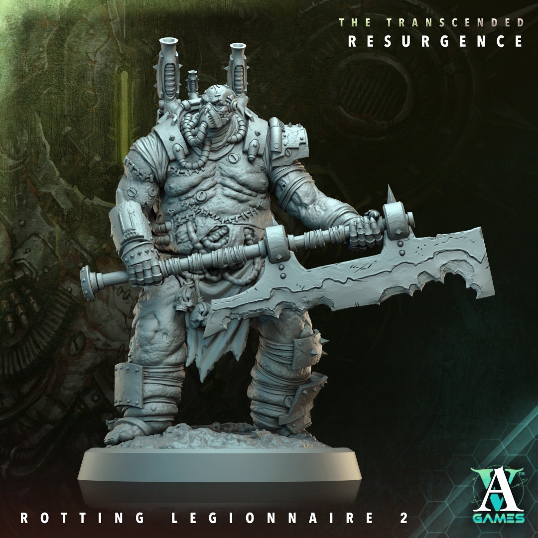 3D Printed Rotting Legionnaire by Archvillain Games