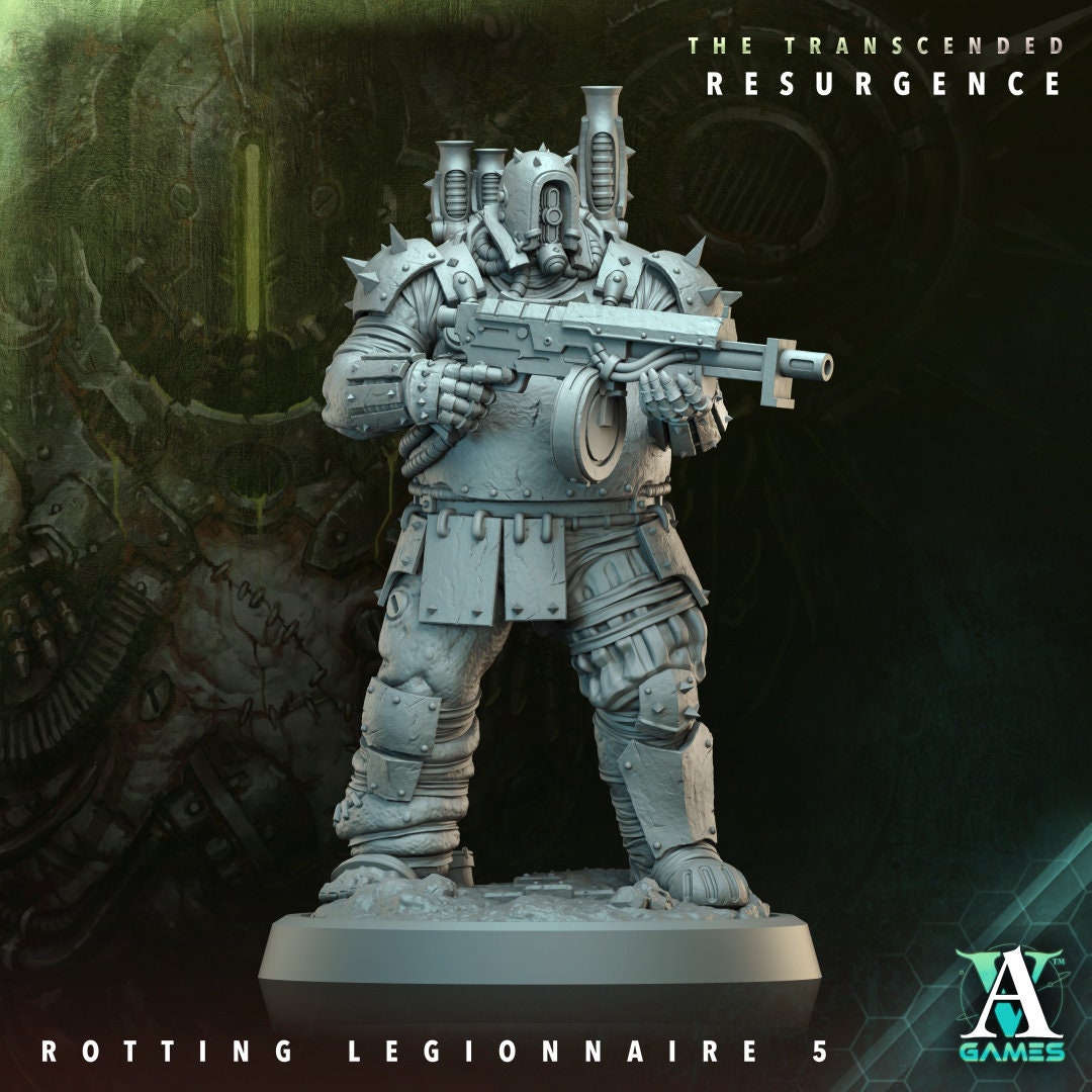 3D Printed Rotting Legionnaire by Archvillain Games