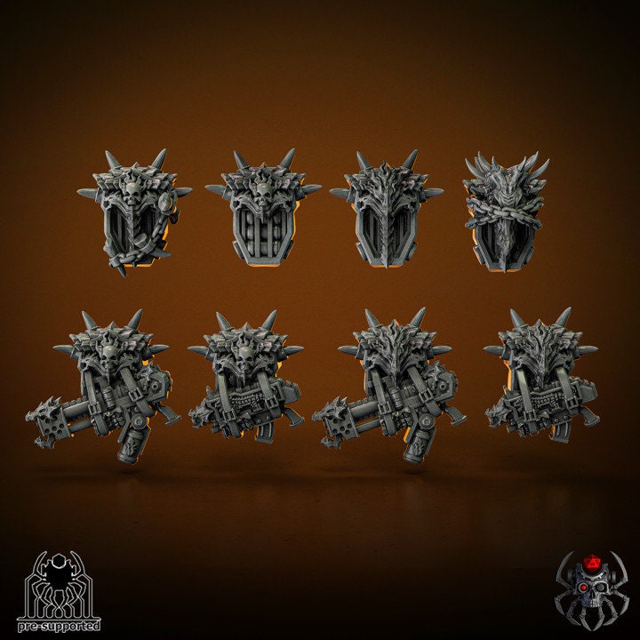 3D Printed Flame Lizards Backpacks by EightLegsMiniatures