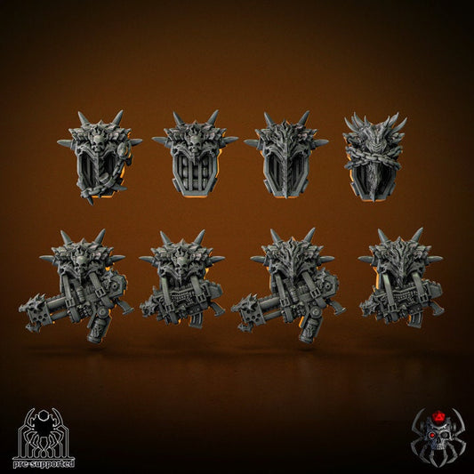 3D Printed Flame Lizards Backpacks by EightLegsMiniatures