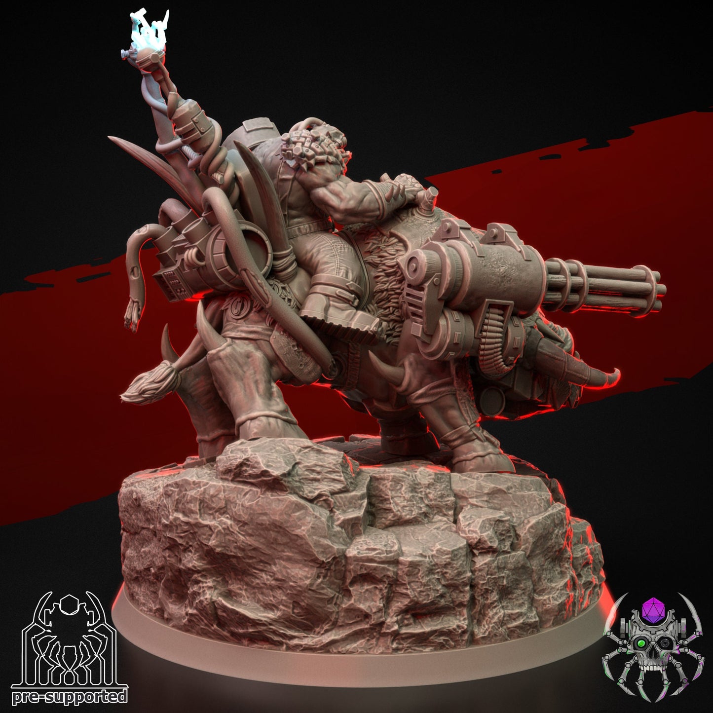 3D Printed Ork Raider by EightLegsMiniatures