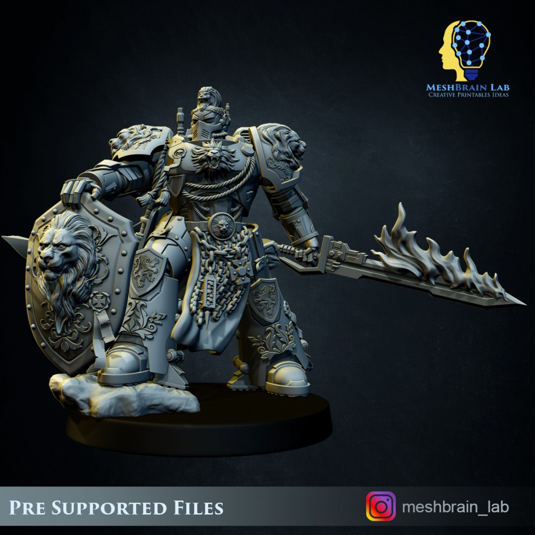 3d Printed Imperial Marine Master of the Order of the Lion by Meshbrain Labs