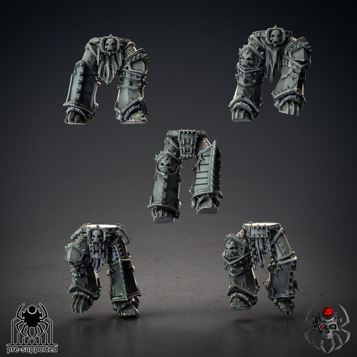 3D Printed Bloody Skulls Legs by EightLegsMiniatures