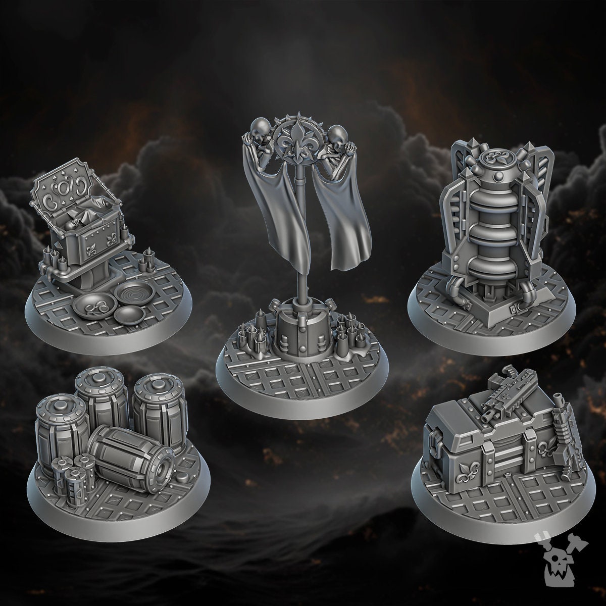 3d Printed Order of Repentance Objective Markers by DakkaDakka Miniatures