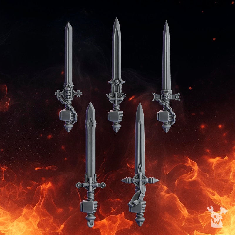 3d Printed Pactum Aeternum Crusader Swords x10 by DakkaDakka