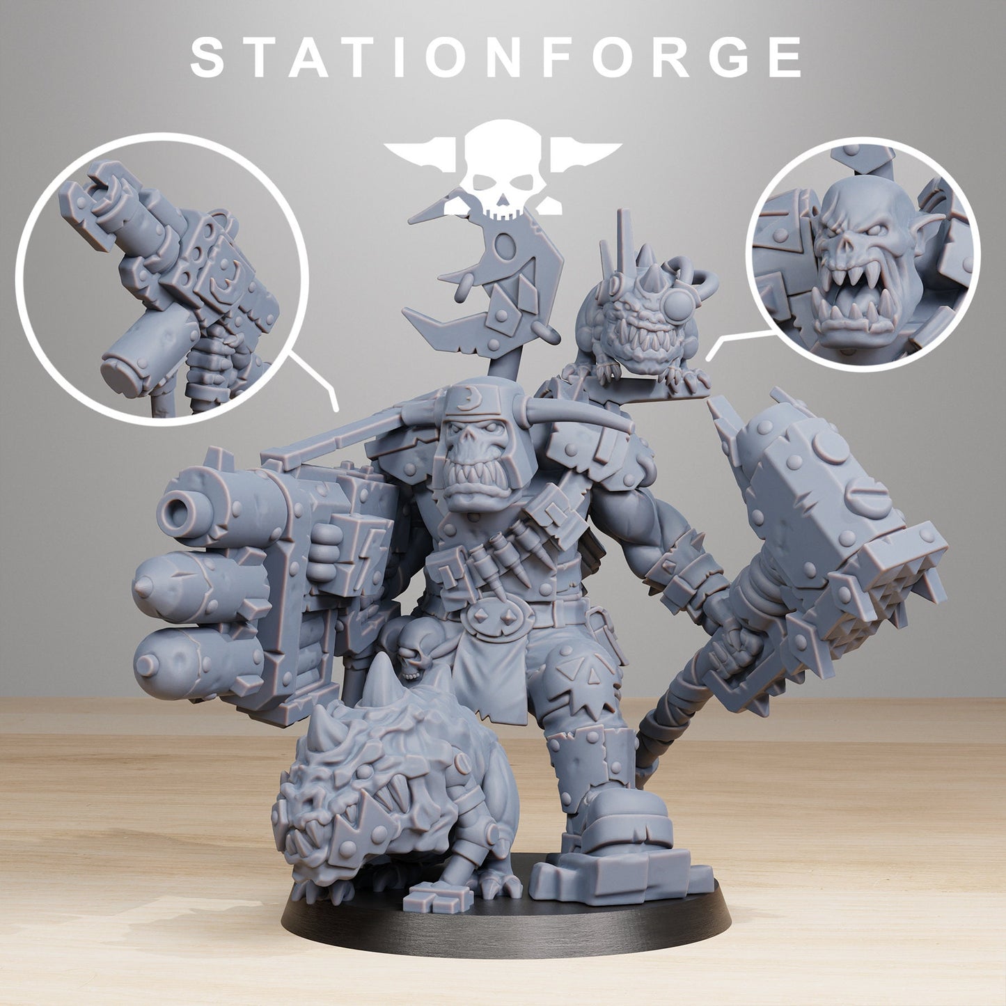 3D Printed Orkaz BlackSkull by StationForge Miniatures