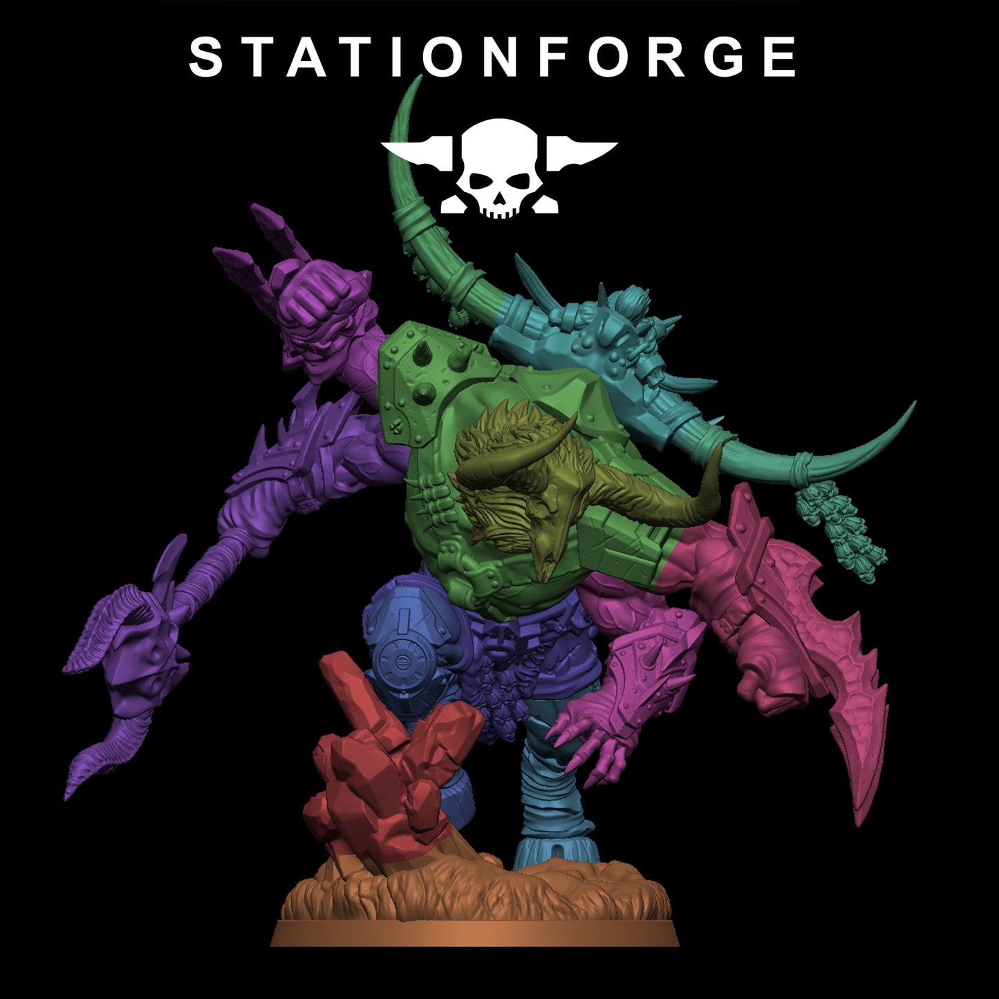 3D Printed Beast Boss by StationForge Miniatures