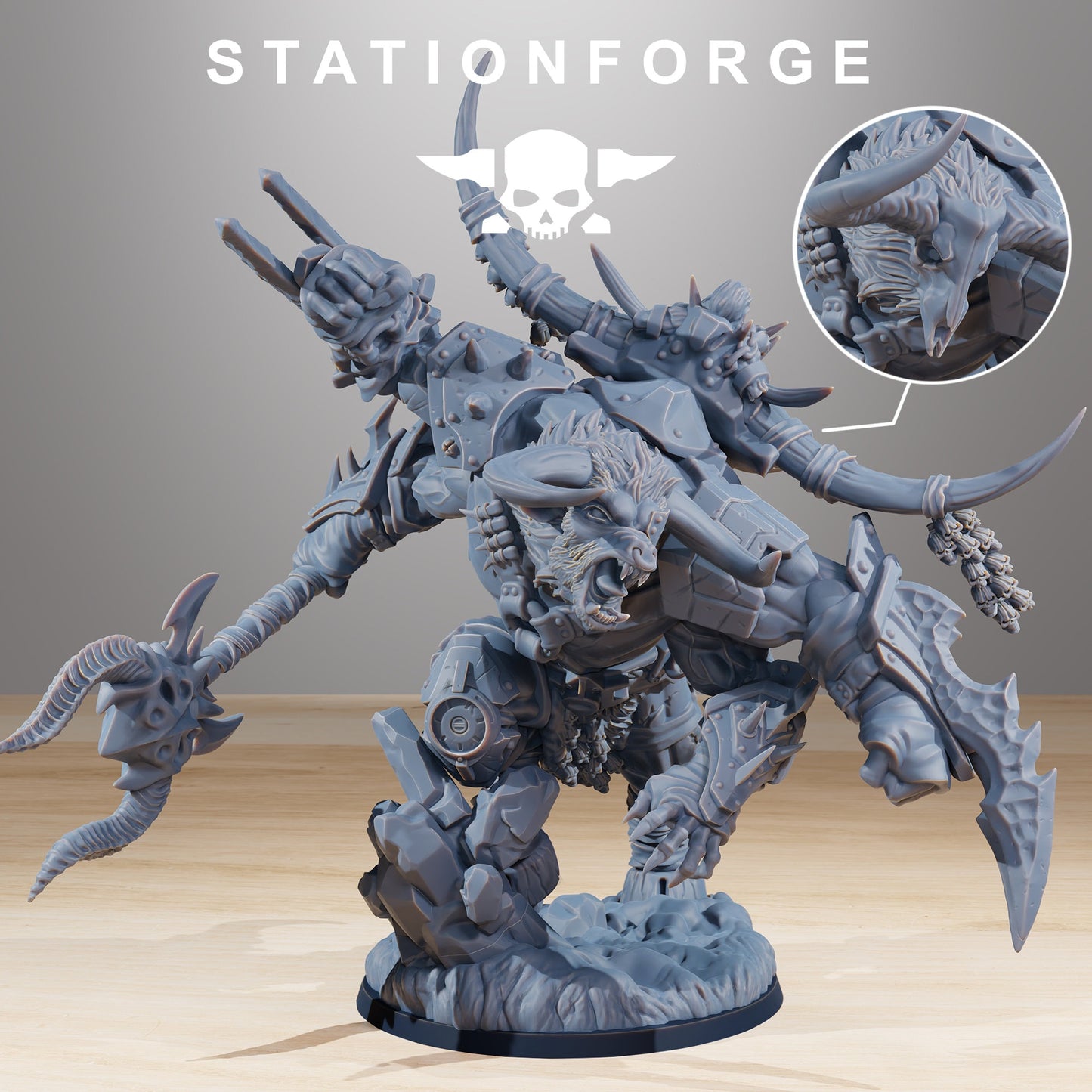 3D Printed Beast Boss by StationForge Miniatures