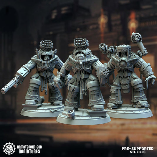 3d Printed Dark Steel Destroyers x3 by Immaterium God Miniatures