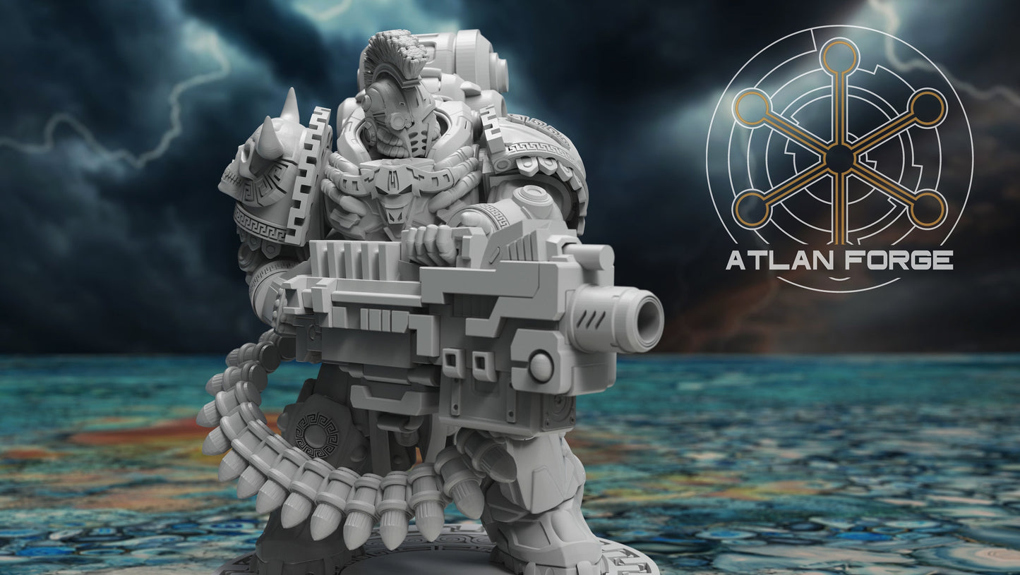 3d Printed Minoan Heavy Aegis x5 by Atlan Forge Miniatures