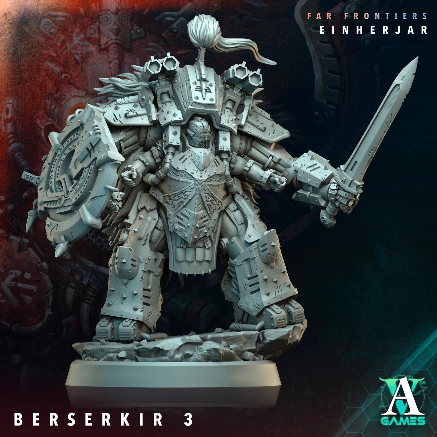 3D Printed Berserkir by Archvillain Games