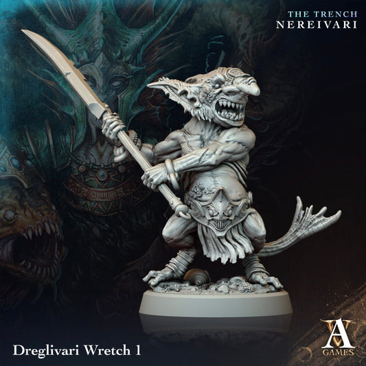 3D printed Dreglivari Wretch by Archvillain Games | Goblin