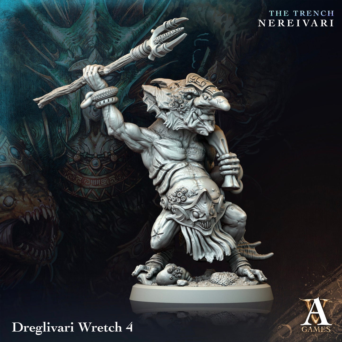 3D printed Dreglivari Wretch by Archvillain Games | Goblin