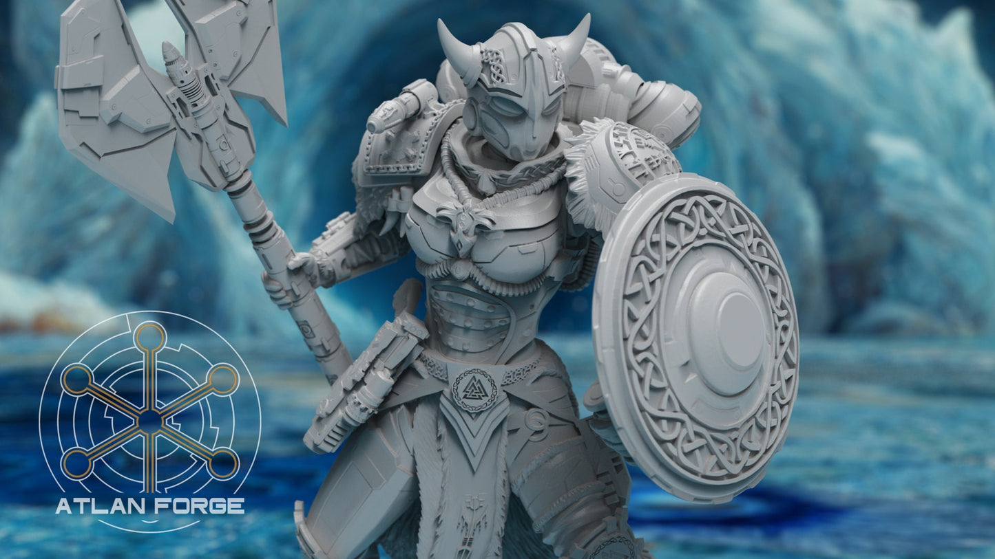 3d Printed Asgardian Shield Maidens x5 by Atlan Forge Miniatures