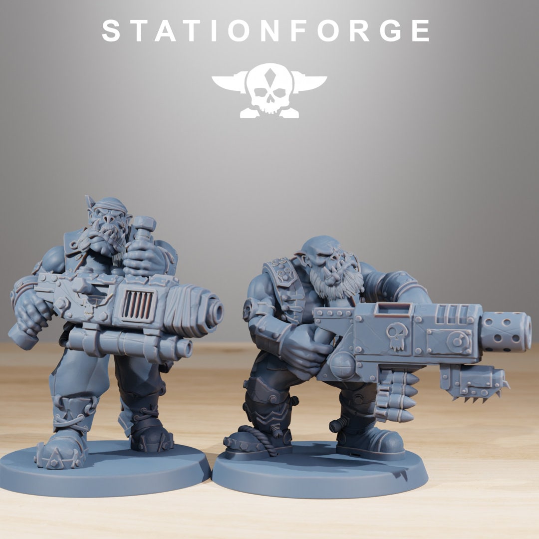 3D Printed Orkaz Pirates x10 by StationForge Miniatures