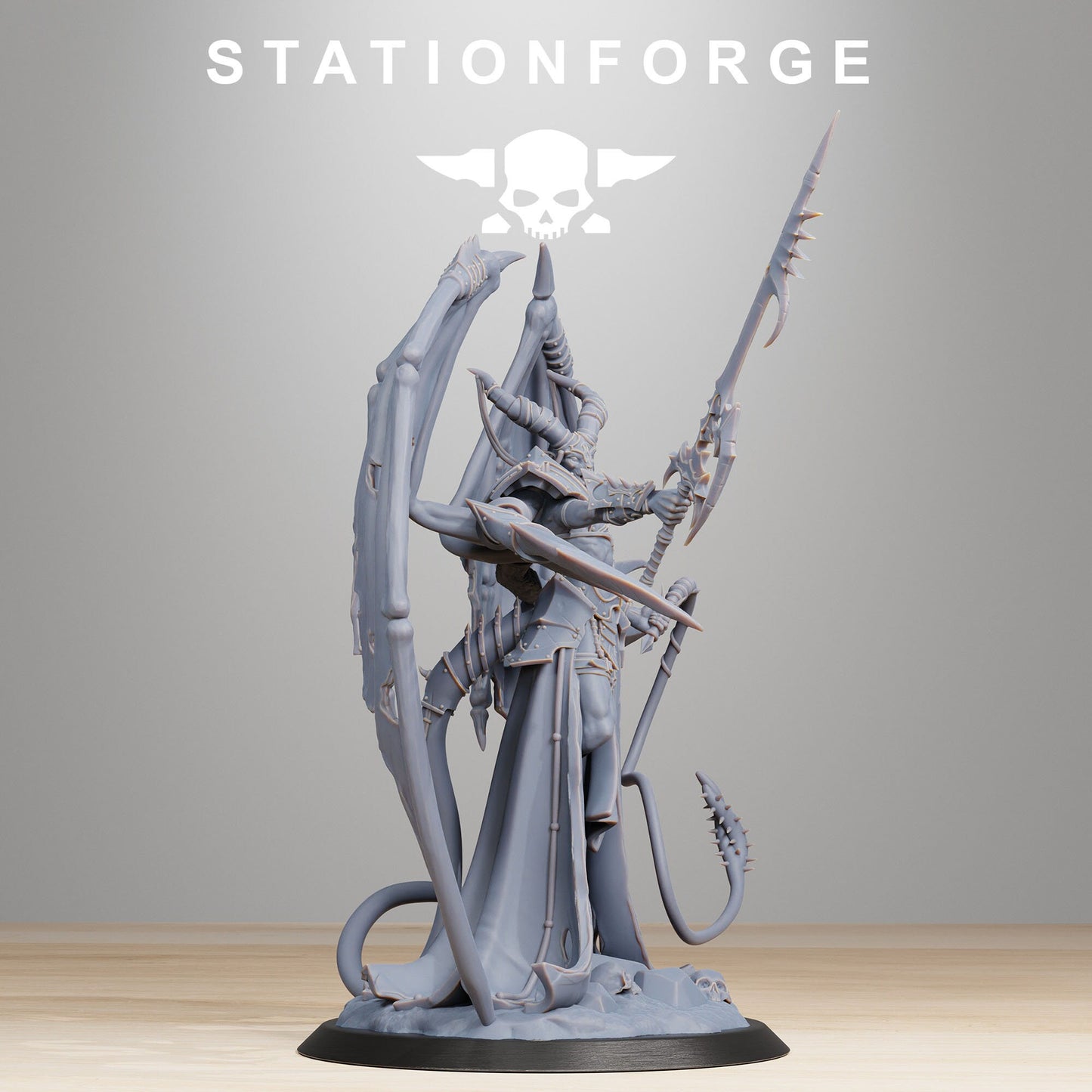 3D Printed Demon Queen by StationForge Miniatures