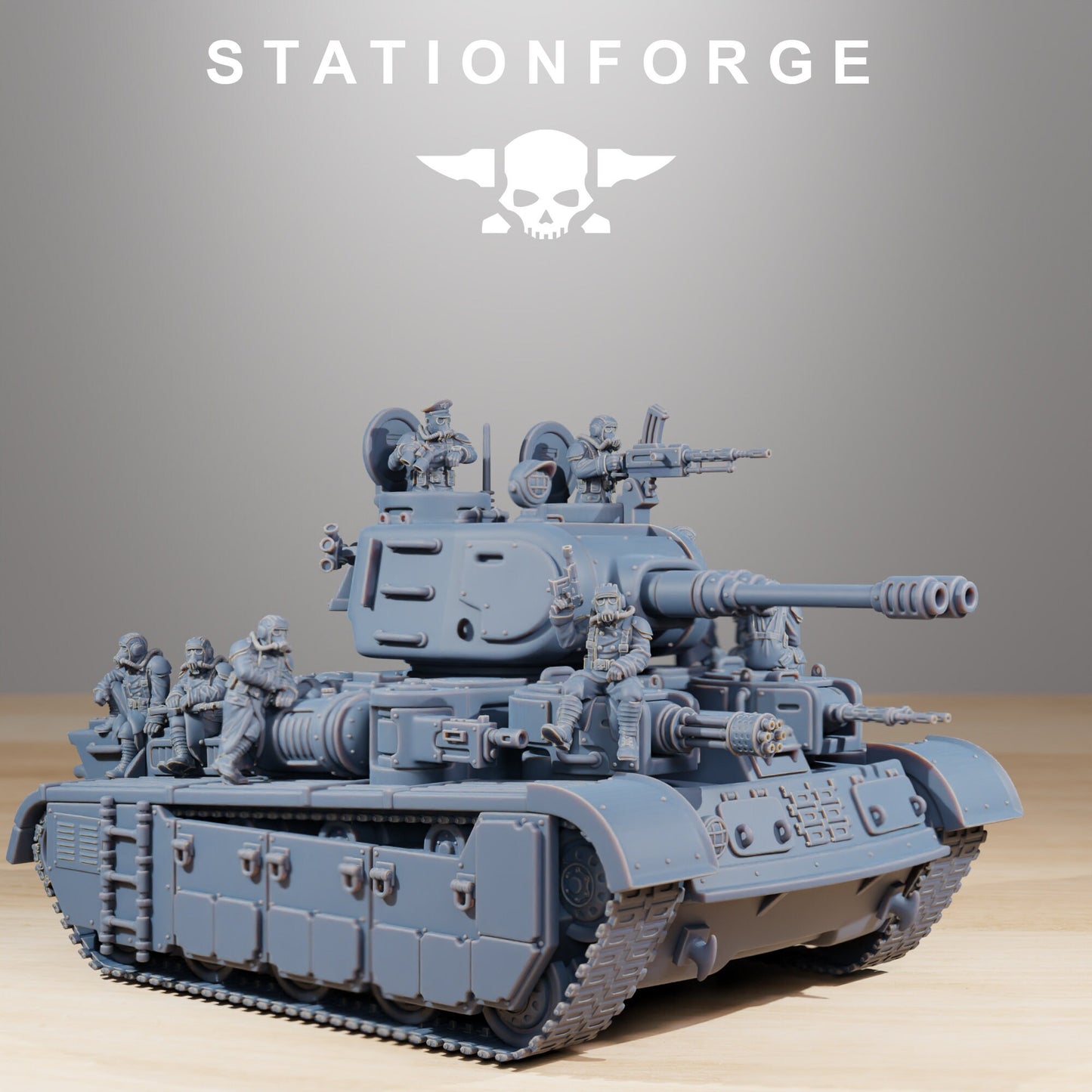 3D Printed GrimGuard Heavy Tank by StationForge Miniatures