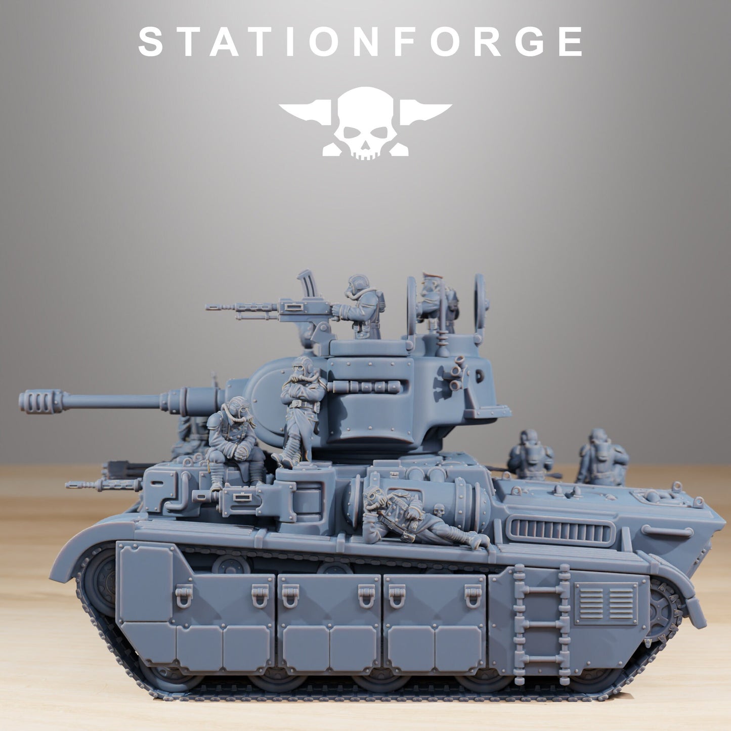 3D Printed GrimGuard Heavy Tank by StationForge Miniatures