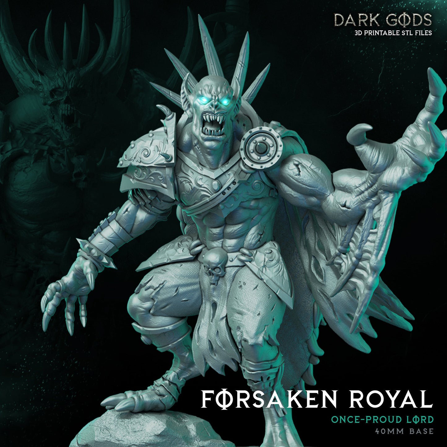 3D Printed Forsaken Lord by Dark Gods Miniatures