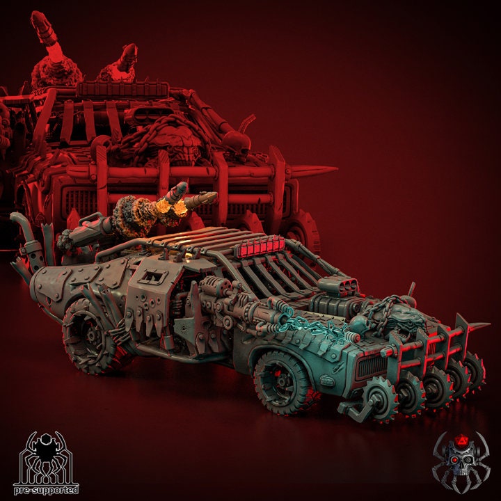 3D Printed Ork Muscle Car by Eightlegs Miniatures