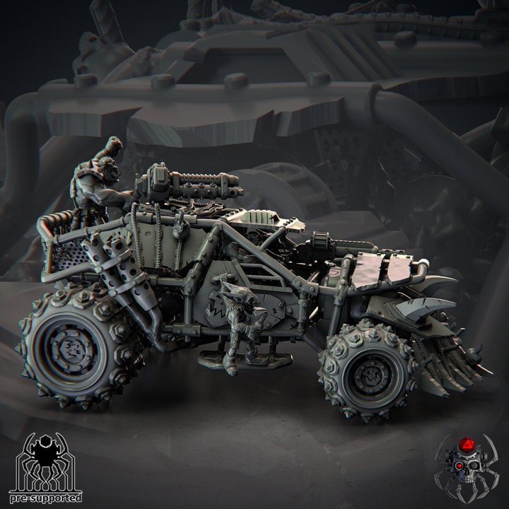 3D Printed Ork Warbuggy by Eightlegs Miniatures