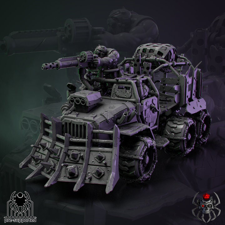 3D Printed Ork Wartruck by Eightlegs Miniatures