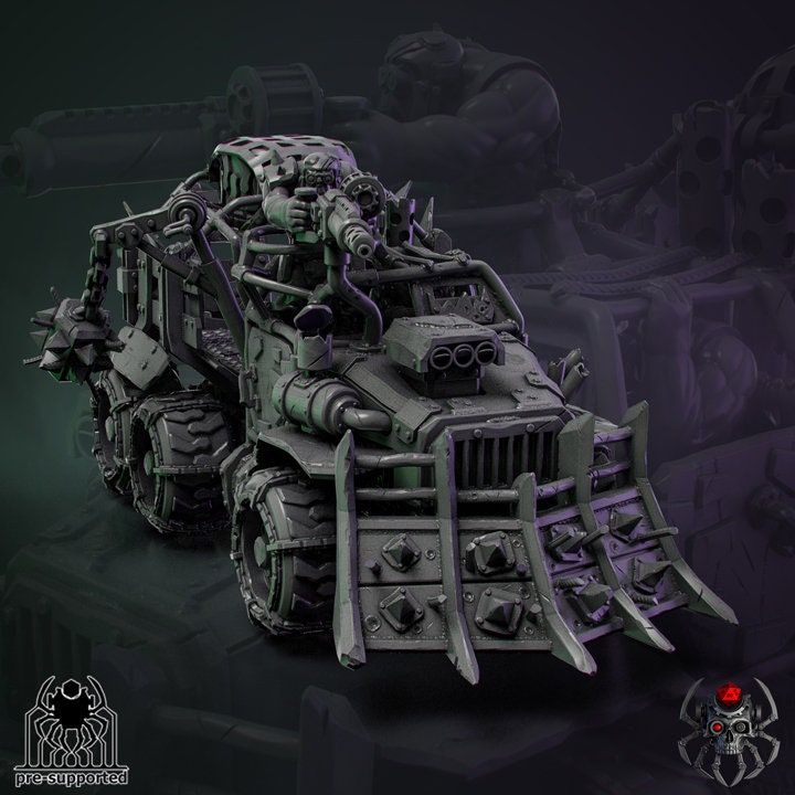 3D Printed Ork Wartruck by Eightlegs Miniatures