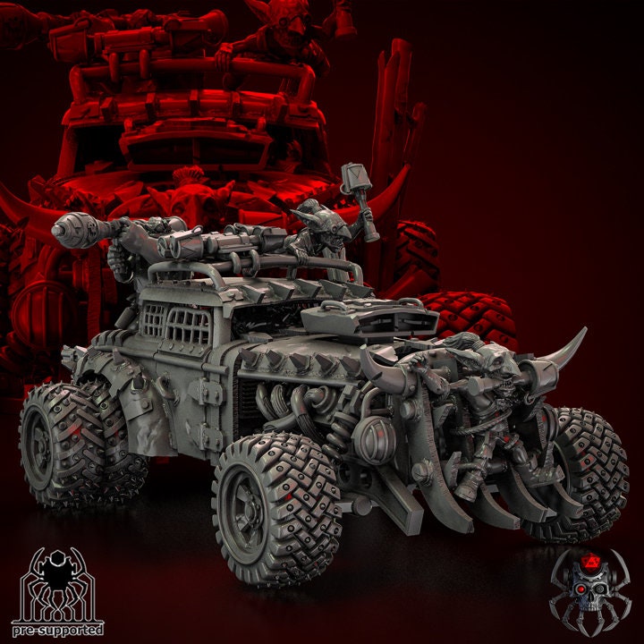 3D Printed Ork Hottruck by Eightlegs Miniatures