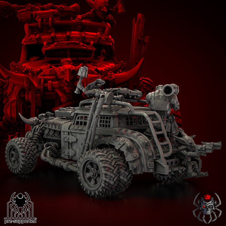 3D Printed Ork Hottruck by Eightlegs Miniatures