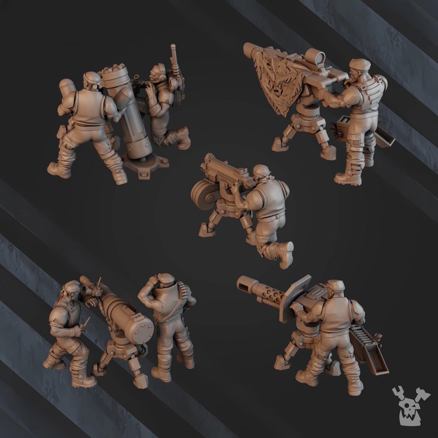 3d Printed Green Hell Heavy Fire Support by DakkaDakka Miniatures