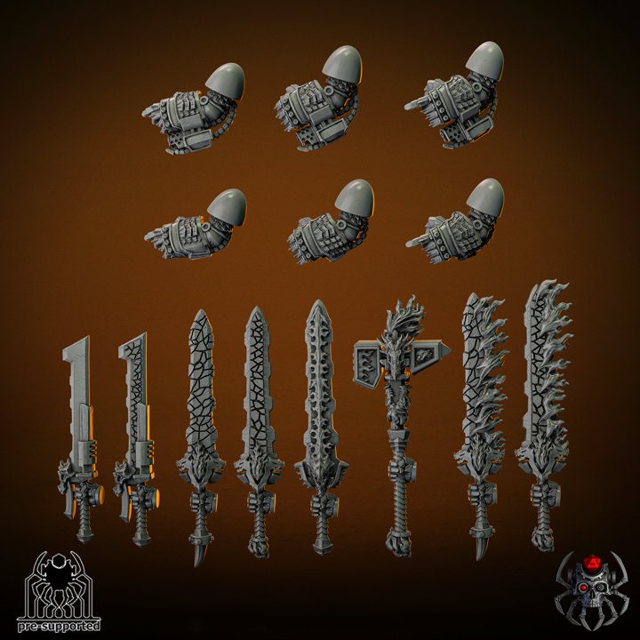 3D Printed Flame Lizards Weapons Kit by EightLegsMiniatures