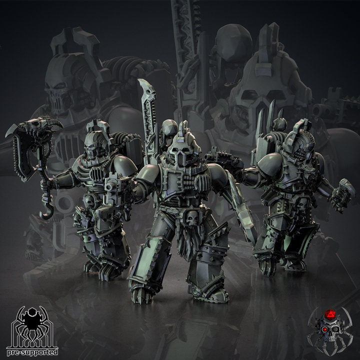 3D Printed Bloody Skulls Dismemberers by EightLegsMiniatures