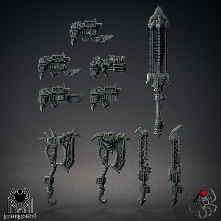 3D Printed Bloody Skulls Dismemberers by EightLegsMiniatures