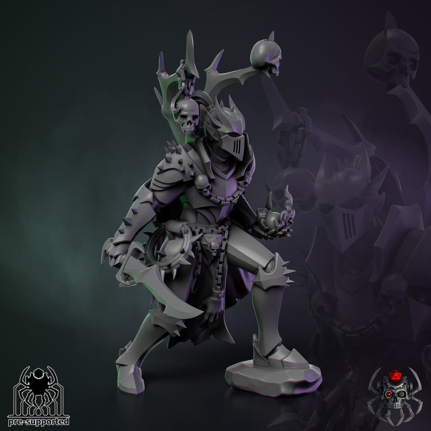 3D Printed Dark Elf Torturer by EightLegsMiniatures