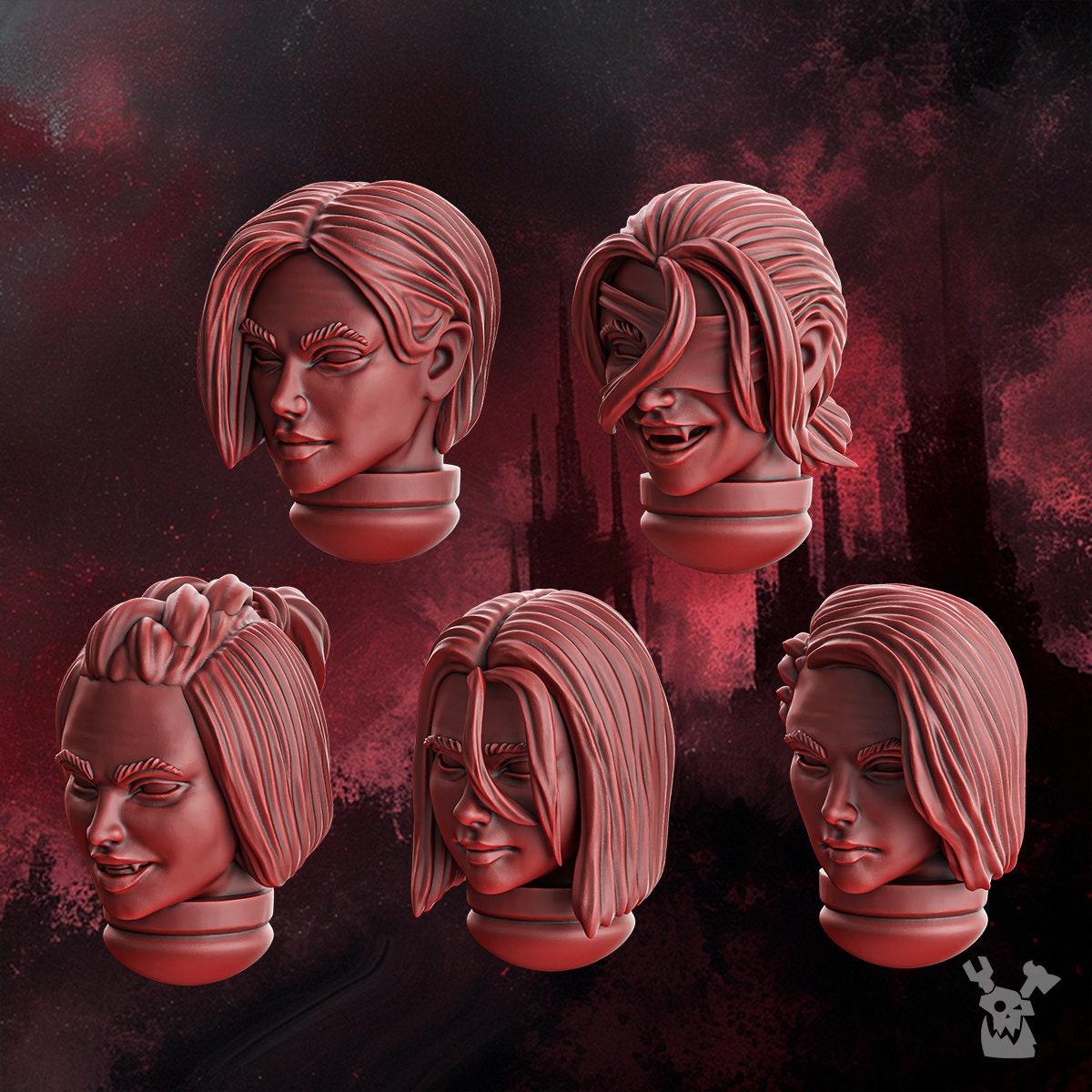 3d Printed Crimson Wings Female Heads/bodies by DakkaDakka