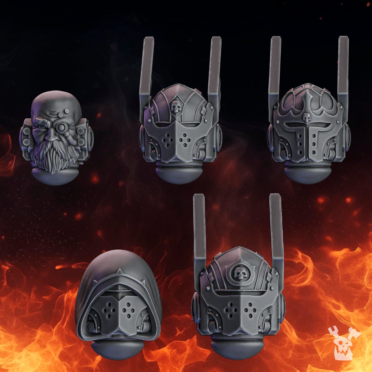 3d Printed Pactum Aeternum Knight Helmet Set x10 by DakkaDakka