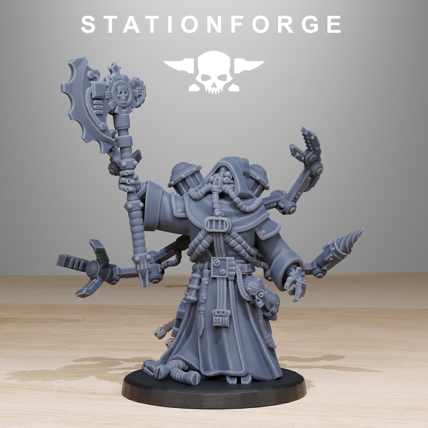 3D Printed Scavenger SynthPriest by StationForge Miniatures